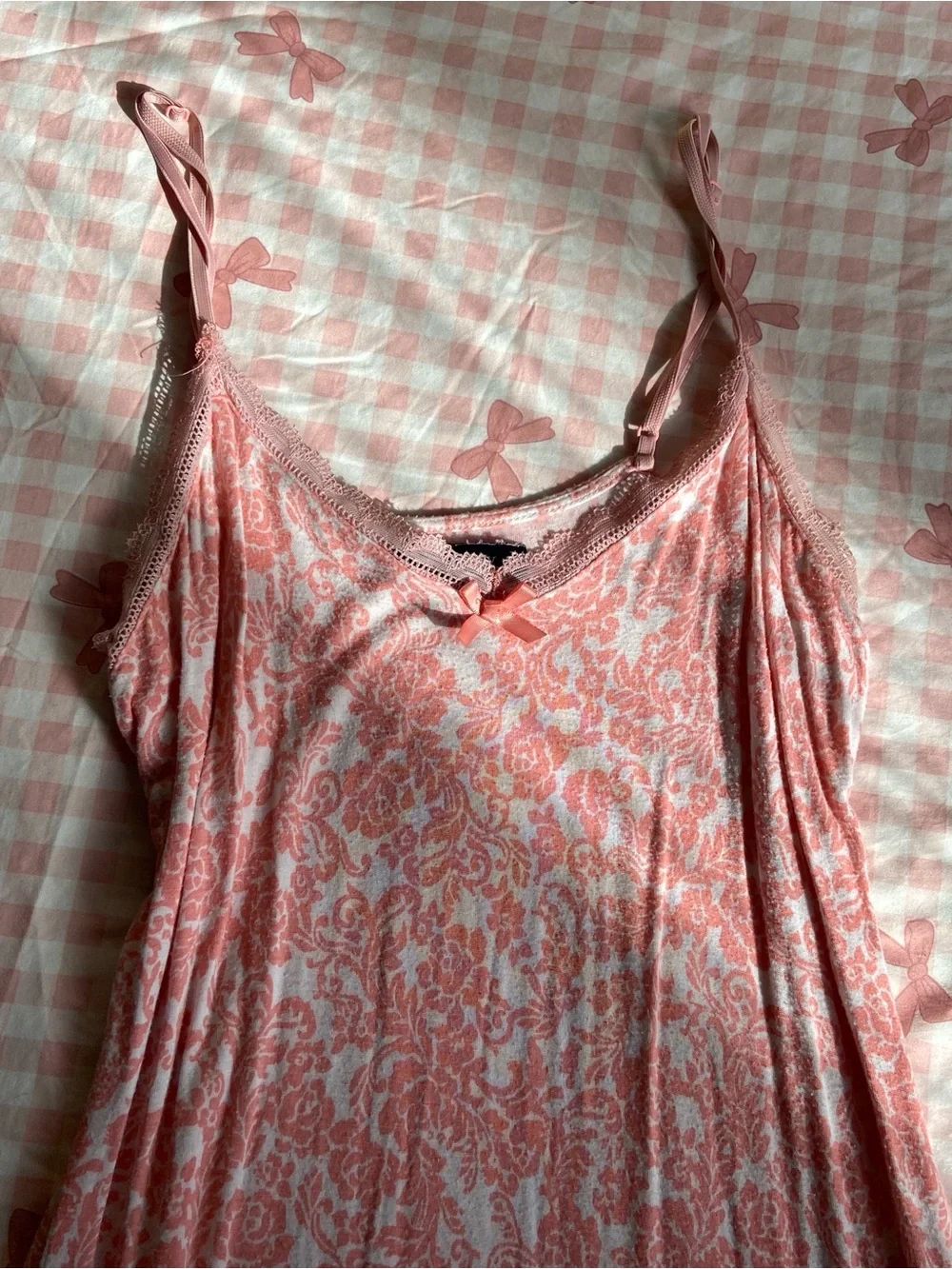 Ellen Tracy Coral Pink Floral Lace-Trim Mini Dress - Picture 2 of 3